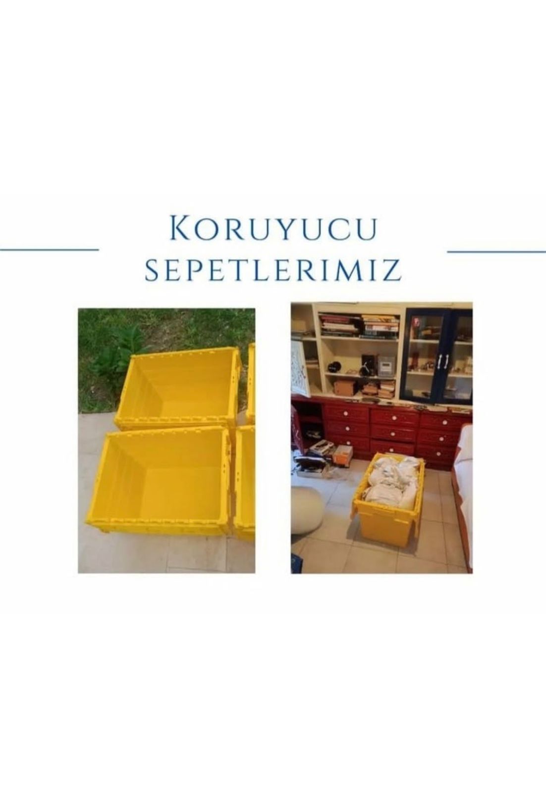 Küçük eşyalar için koruyucu depolama sepetleri
